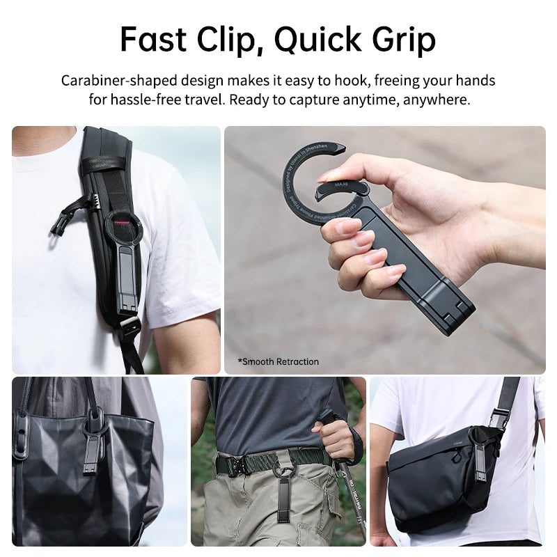 Ulanzi MA30 Magsafe Phone Tripod Dual-sided Magnetic Phone Holder Phone Stand for Iphone 16 15 Outdoor Travel Vlog LiveStreaming